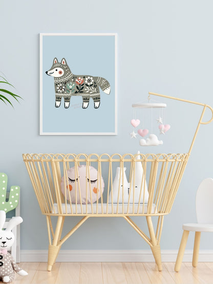 Affiche Petit Loup & Motifs