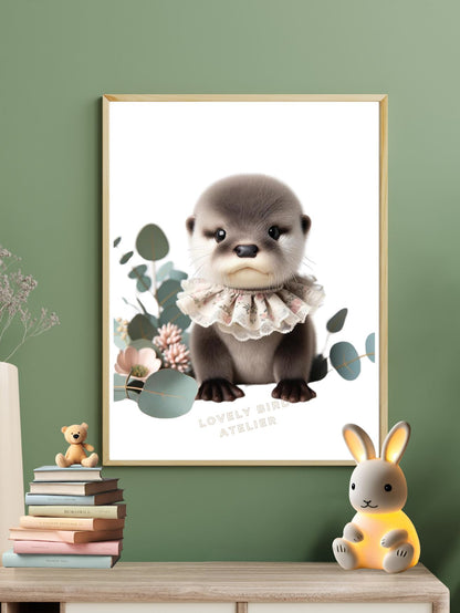 Tableau Loutre & Eucalyptus