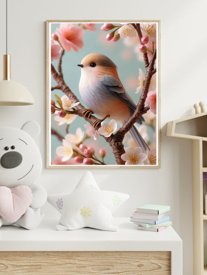 Affiche Oiseau & Fleurs