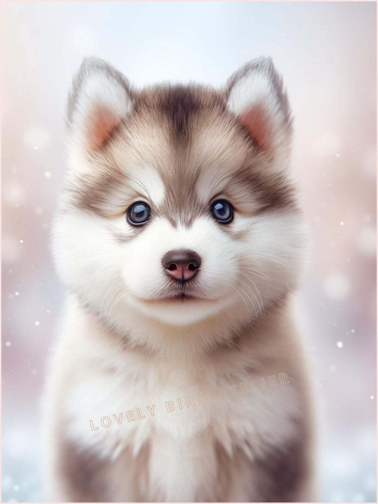 Affiche Husky Bébé