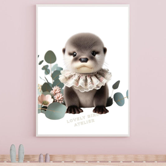 Tableau Loutre & Eucalyptus