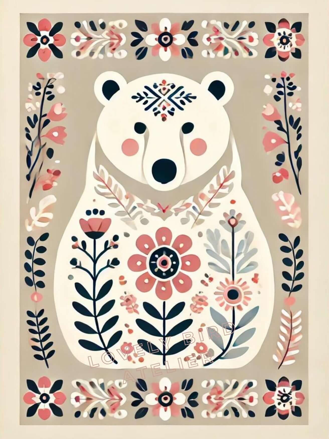 Tableau  Petit Ours  & Motifs