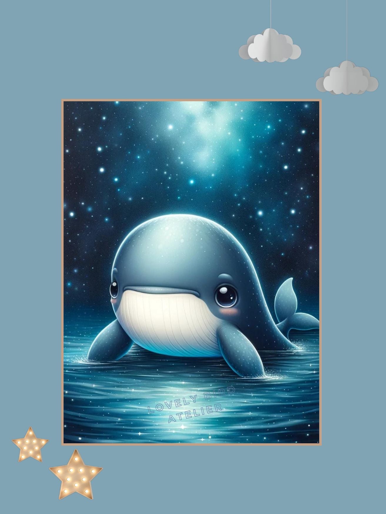 Tableau Baleine Céleste