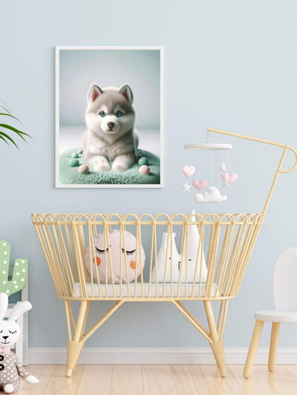 Affiche Bébé Husky