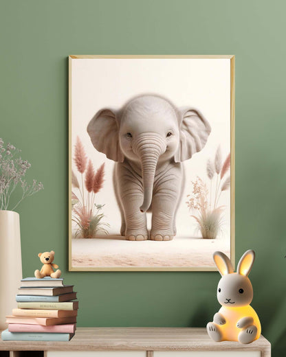 Affiche Bébé Éléphant & Pampa