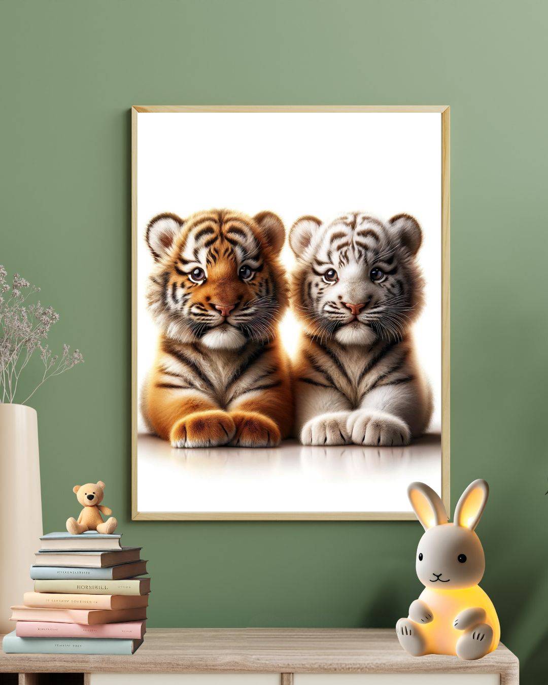 Affiche Duo Bébés Tigres variation