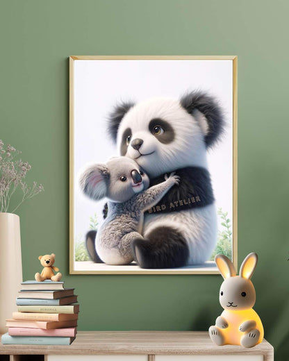 Affiche Duo Koala & Panda variation