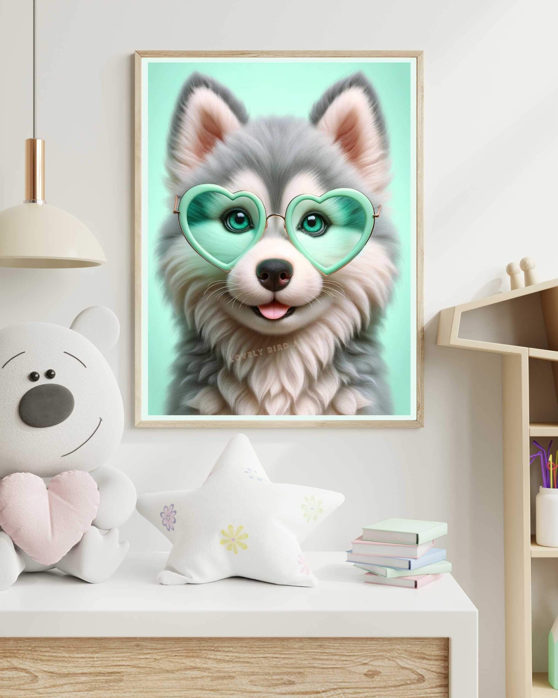 Affiche Husky Pop Blue