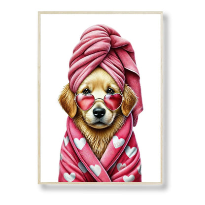 Chien Golden Baignoire