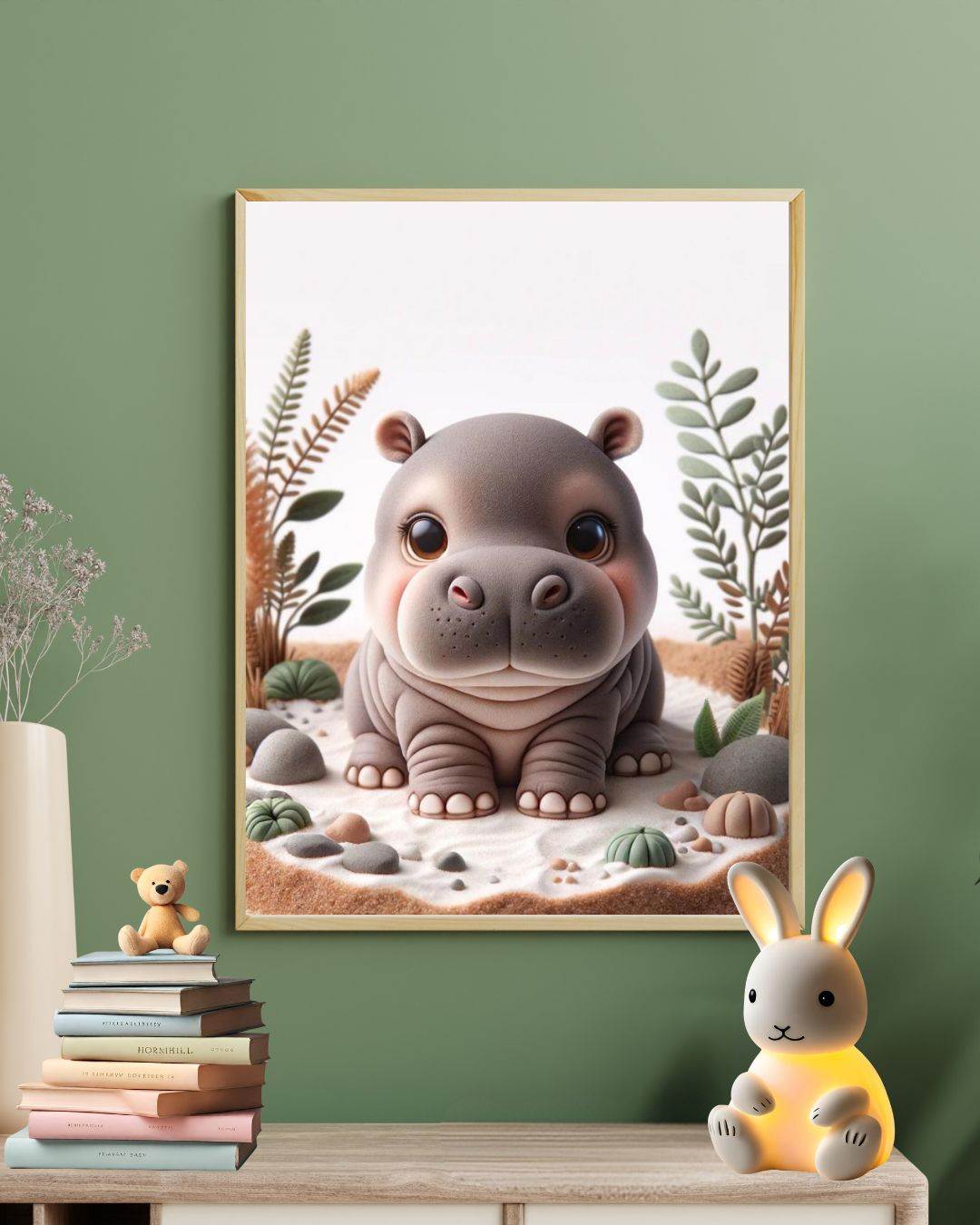 Affiche Bébé Hippo Mignon