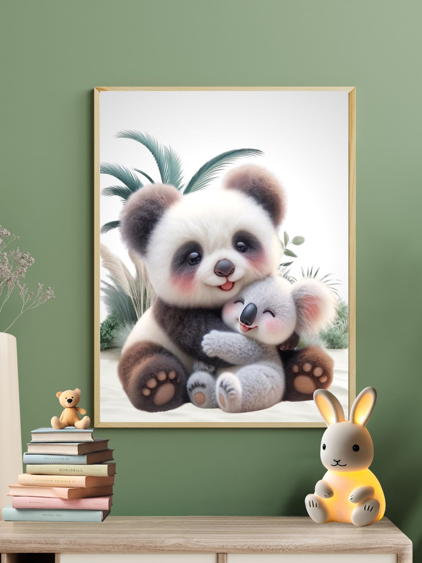 Affiche Koala & Panda Câlin