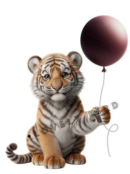 Tableau Tigre & Ballon