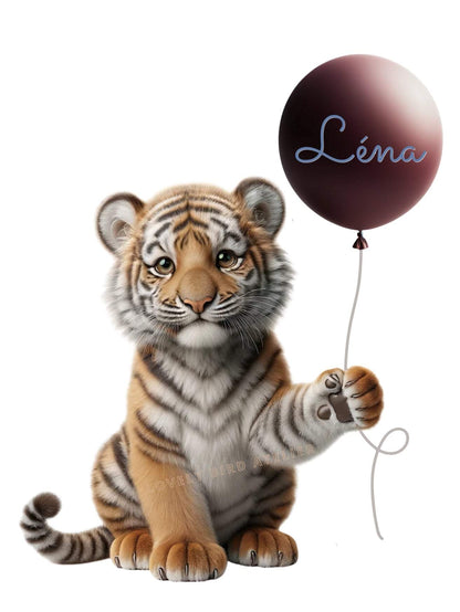 Tableau Tigre & Ballon