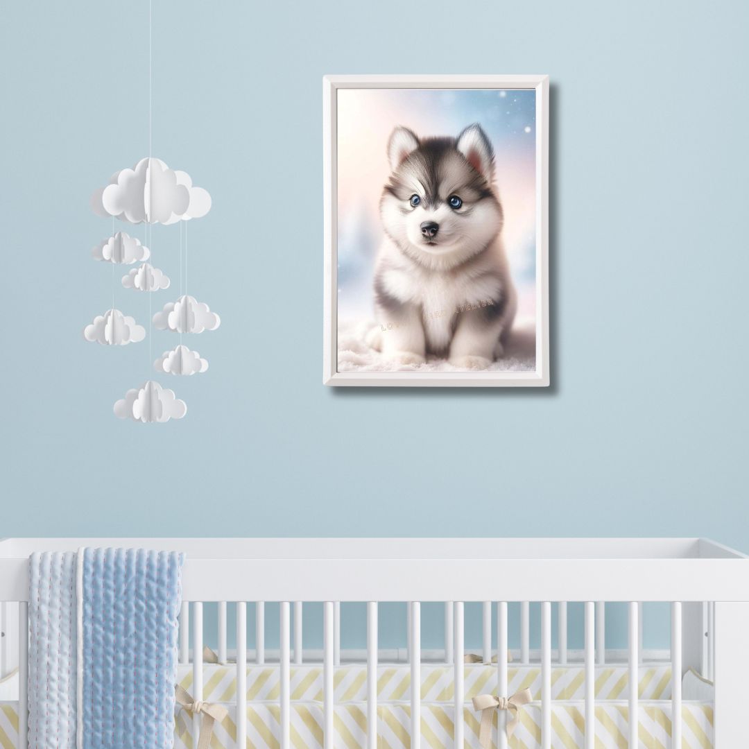 Affiche Husky Rainbow