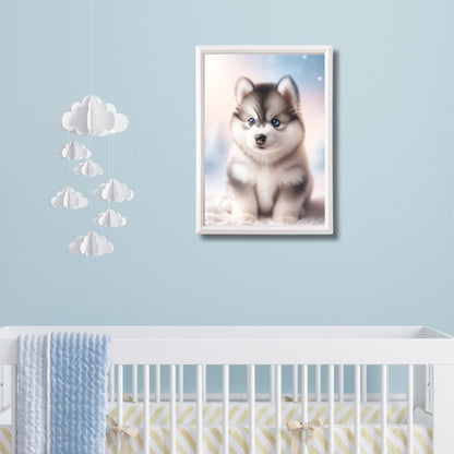 Affiche Husky Rainbow