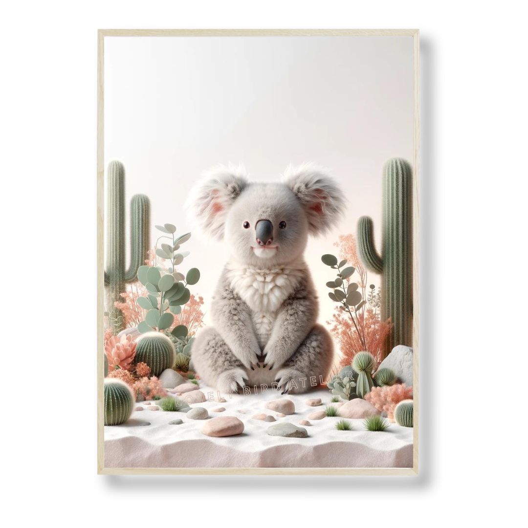 Affiche Koala & Cactus