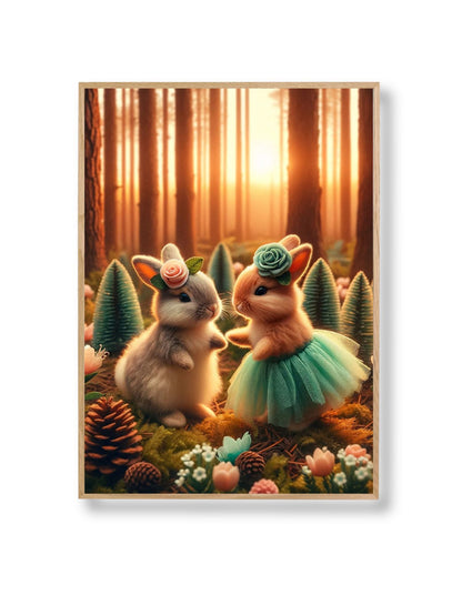 Affiche Lapin Forêt